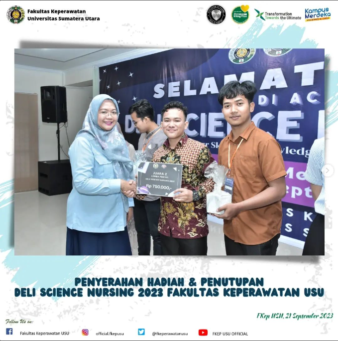 Penyerahan Hadiah & Penutupan Deli Science Nursing 2023 Fakultas Keperawatan USU. (21 September 2023)