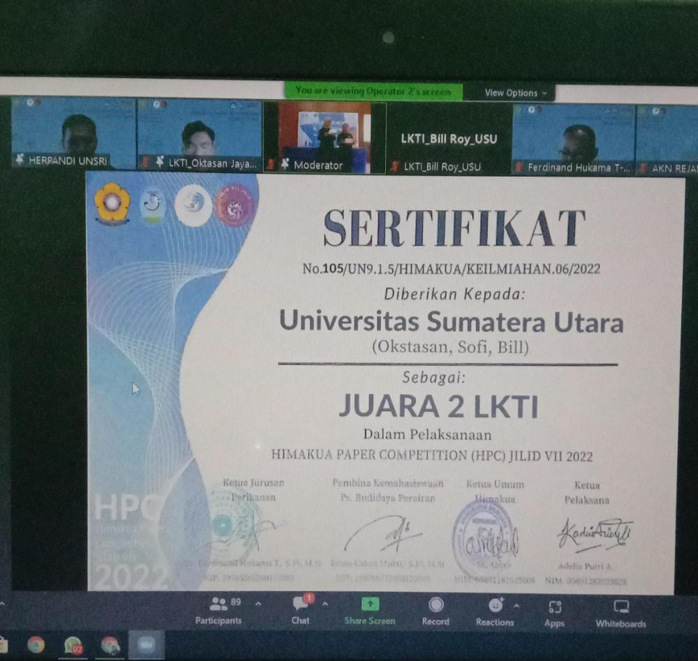 Mahasiswa Biologi Juara 2 Lomba LKTI