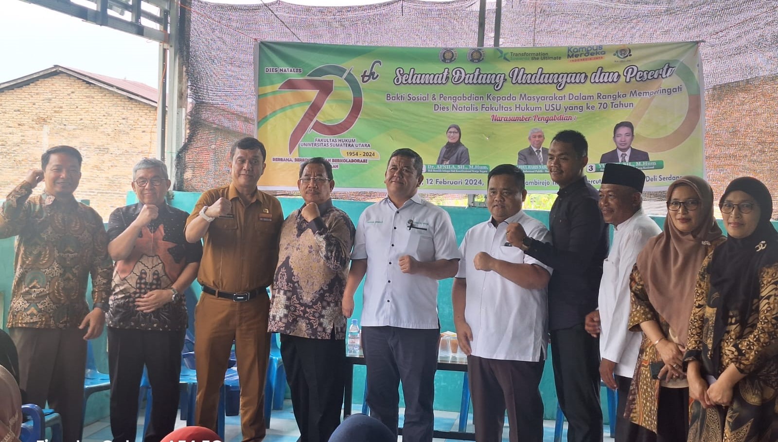 Community Service and Social Service in the Framework of the 70th Anniversary of FH USU in Sambirejo Timur Village, Percut Seituan, Deliserdang Regency