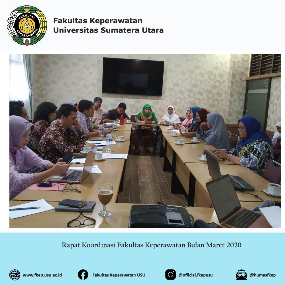 Rapat Koordinasi Fakultas Keperawatan USU Bulan Maret 2020