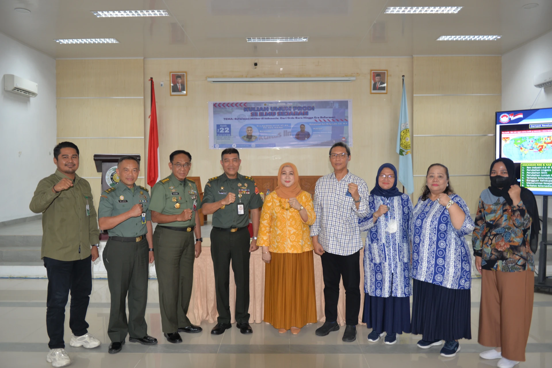 Public Lecture and PKS Signing between USU FIB History Study Program and UPI National Security Faculty