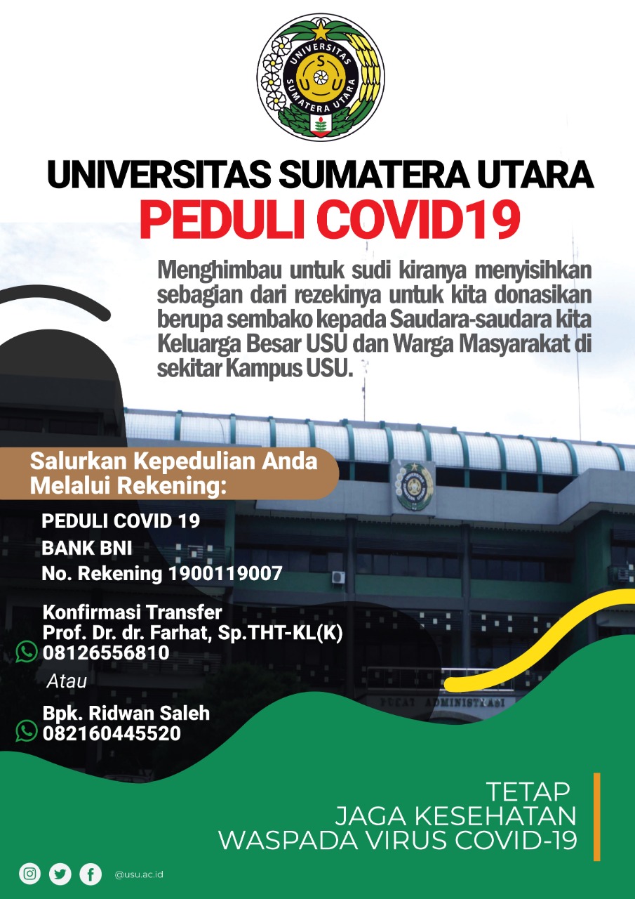 USU Peduli COVID-19: Himbauan untuk Berdonasi Berupa Sembako Kepada Saudara Keluarga Besar USU dan Warga Masyarakat Sekitar USU