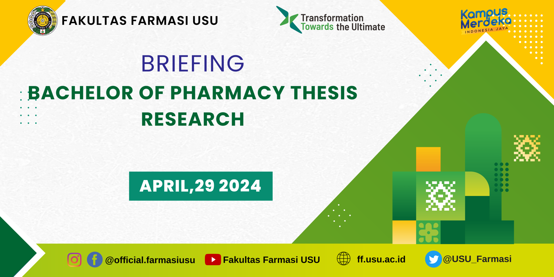 Briefing for the Undergraduate Program in Pharmacy Thesis Research