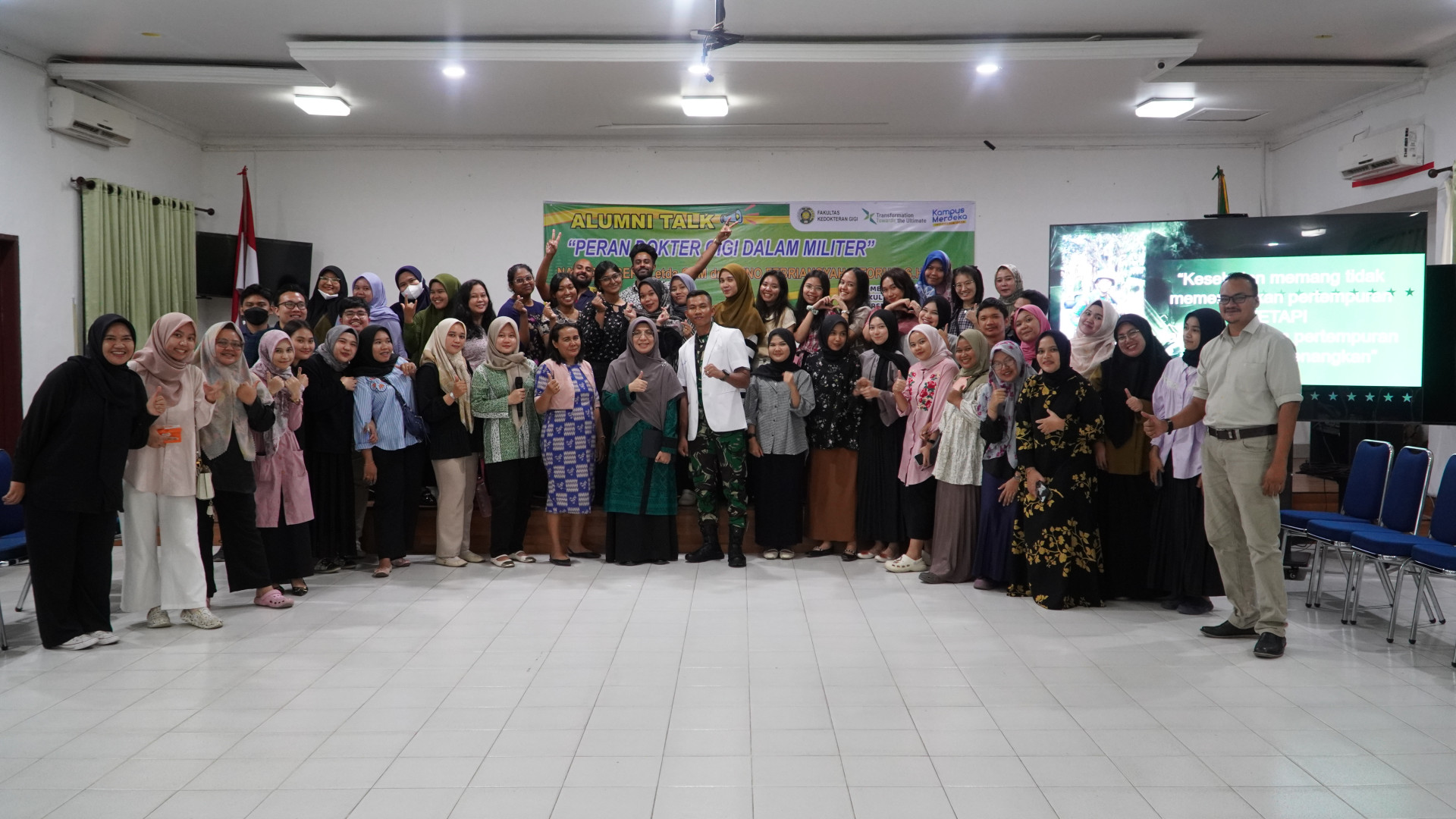 Alumni Talk "Inspiring Journey": Ltda CMK drg. Dino Febriansyah Sitorus, SH Motivates Dentist Candidates