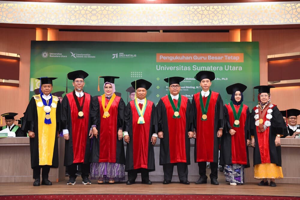 Strengthening EQUITY, USU Rector Inaugurates 6 Professor