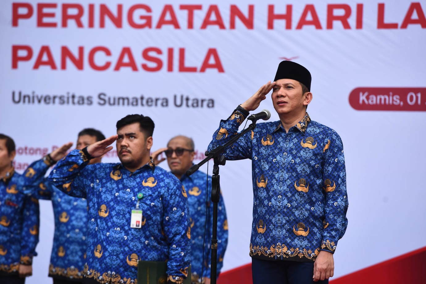 Vice Rector II USU Leads Ceremony to Commemorate Pancasila Birth Day