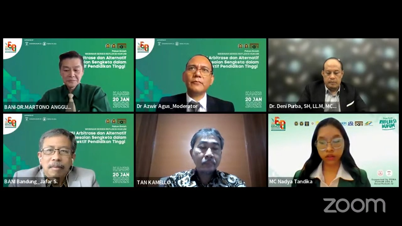 USU Faculty of Law Anniversary Webinar Series 4: Application of the Arbitration Law