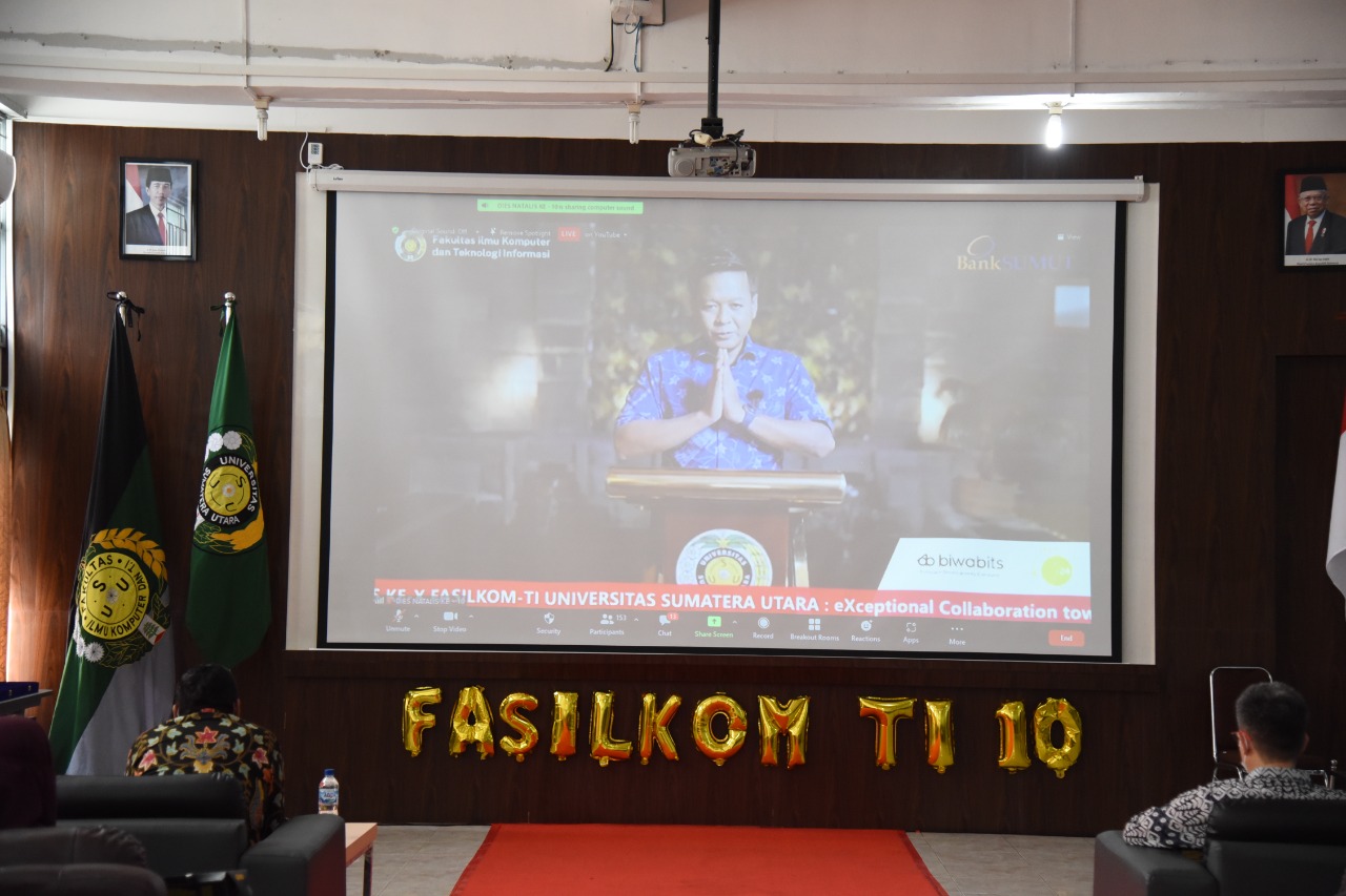 10th Anniversary of USU Fasilkom-IT, Rector: Improving HR Competence in Computer Science