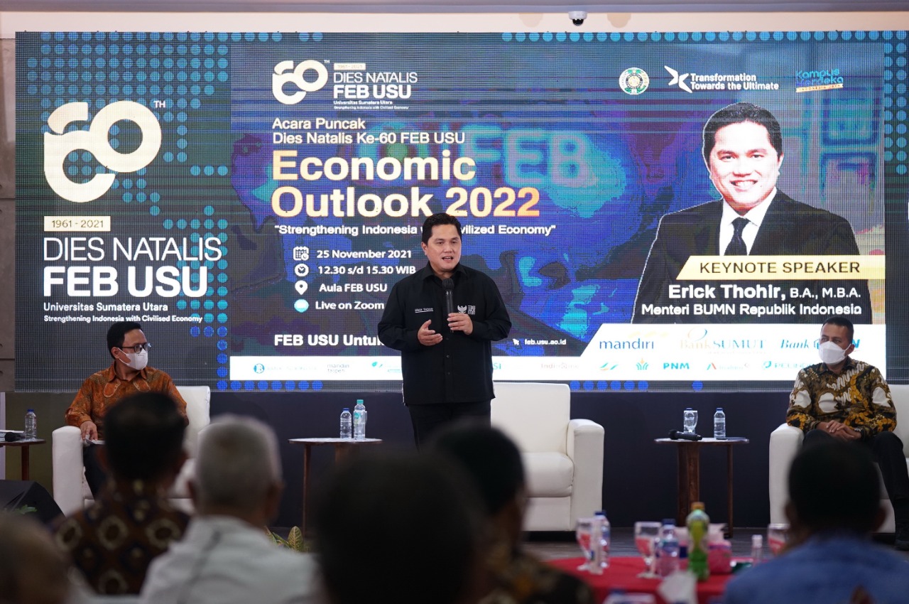 Attending USU FEB Anniversary, Erick Thohir: Global Disruption is Getting Harder, Campuses Must Transform