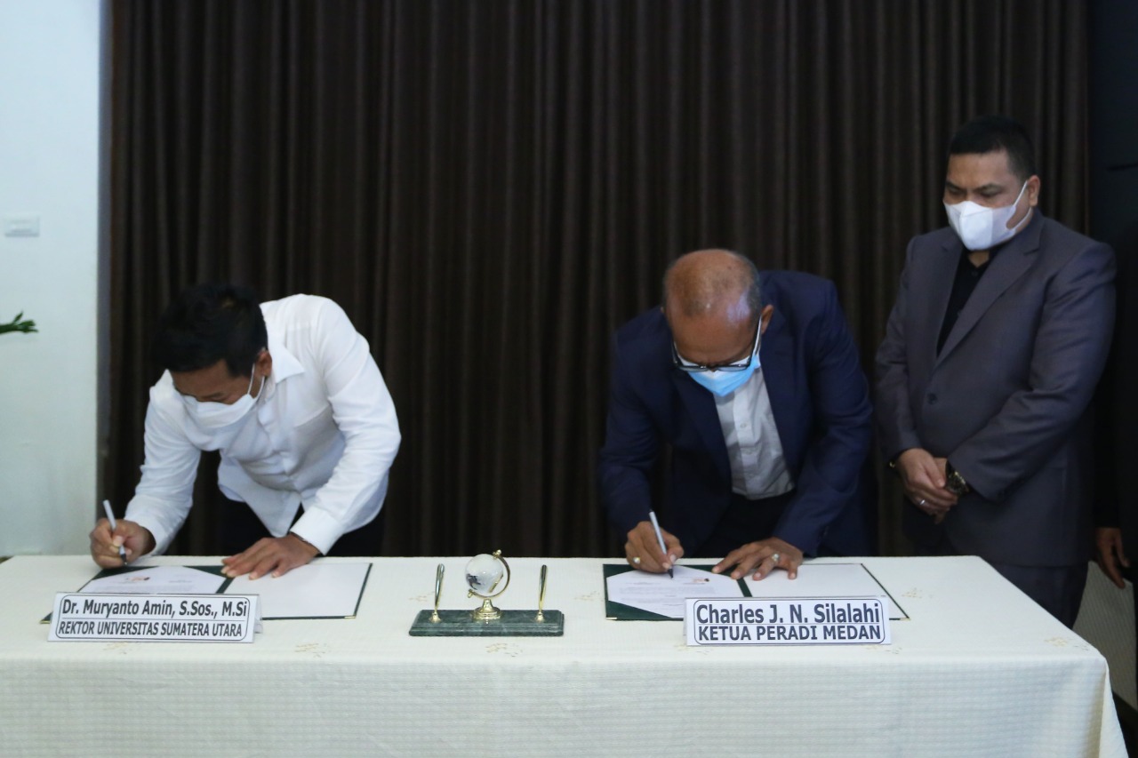 Improve Education in Law, USU and Peradi Sign MoU