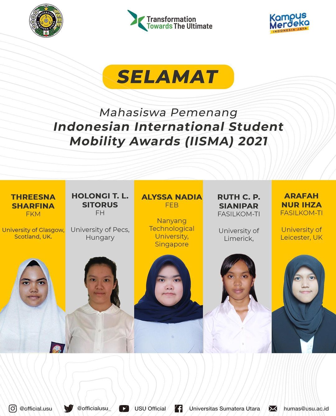 Go International, Five USU Students Pass IISMA 2021