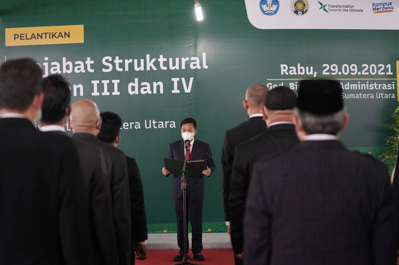 USU Rector Inaugurates Structural Echelon III-IV, Rotation and Mutation for Refreshment