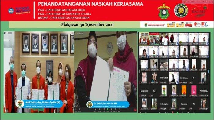 Penandatanganan MOA antara FKG UNHAS, FKG USU dan RSGMP UNHAS