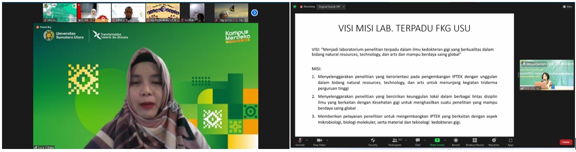 Webinar dan Workshop Laboratorium Terpadu FKG USU