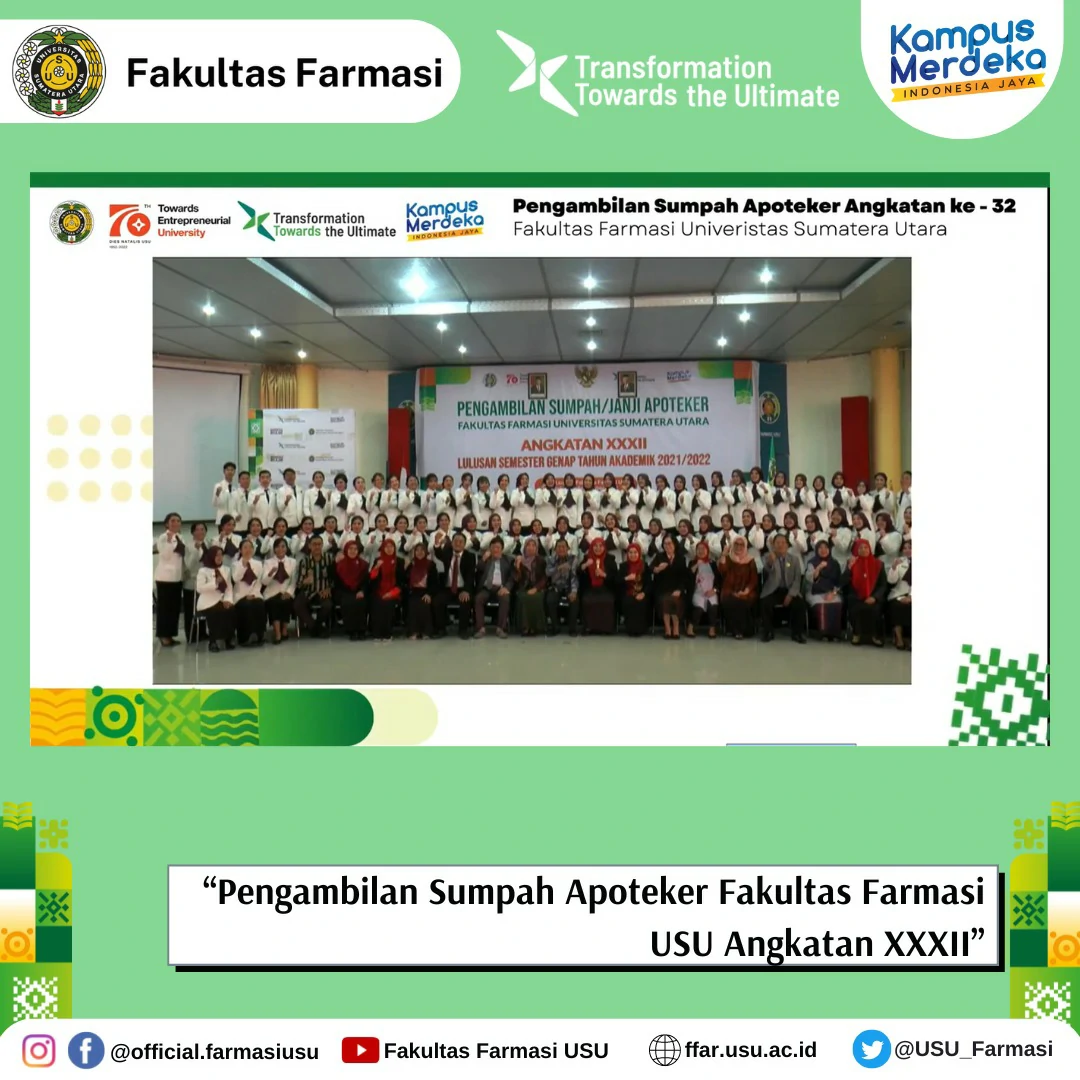 Oath Taking of Pharmacists from USU Faculty of Pharmacy Batch XXXII