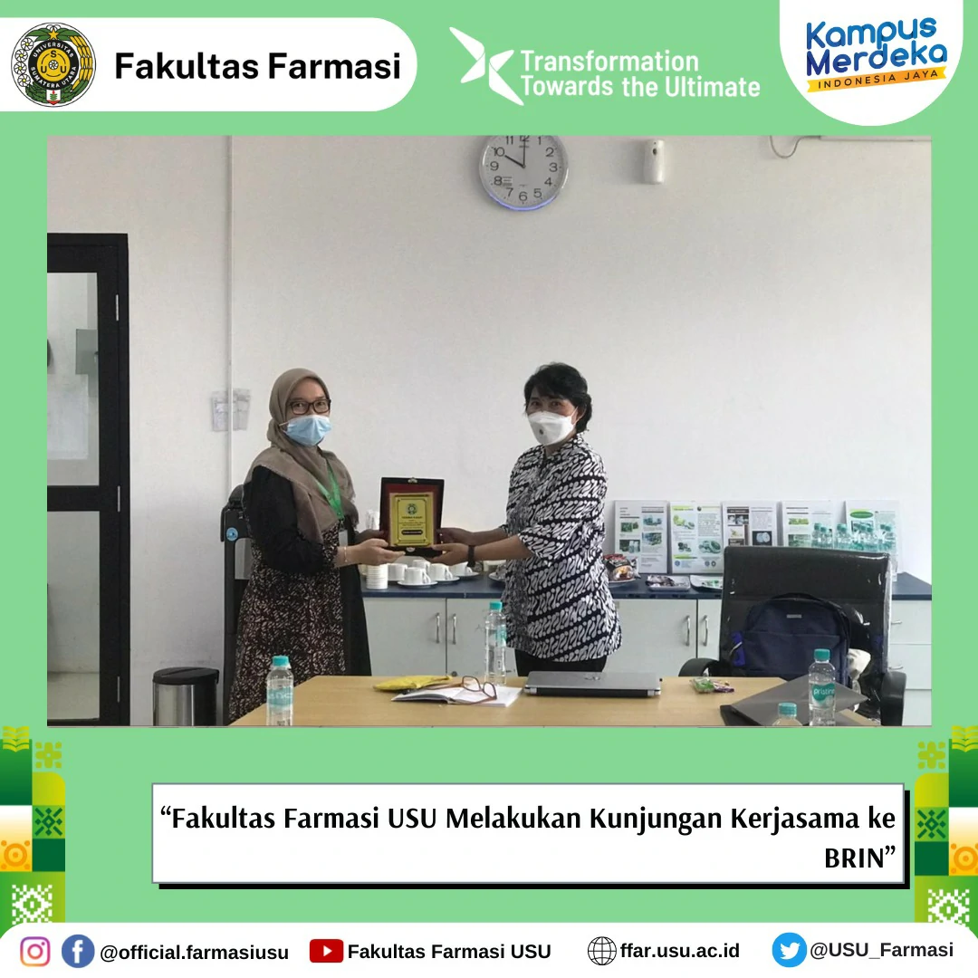 USU Faculty of Pharmacy Conducted Partnership Visit to National Research and Innovation Agency (BRIN)