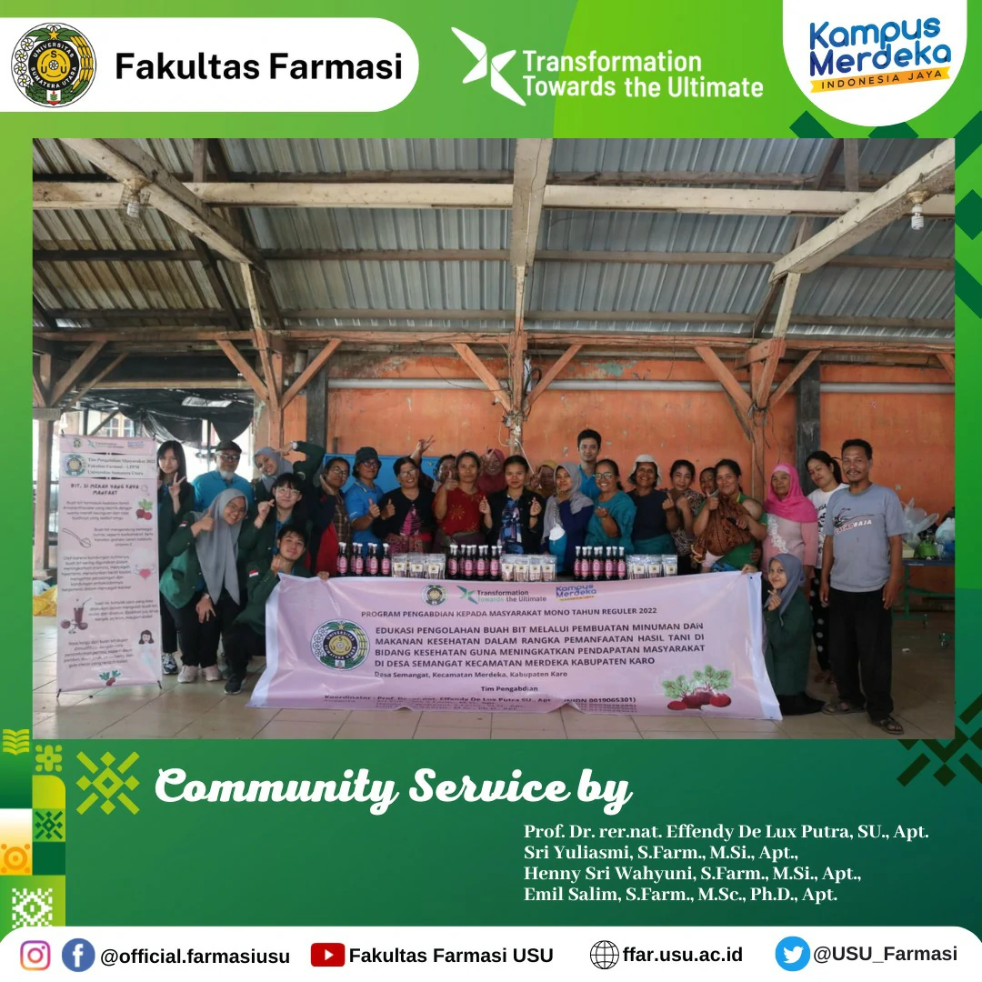 USU Pharmacy Lecturers Educate Karo Farmers on Processing Beets into Syrup and Dodol