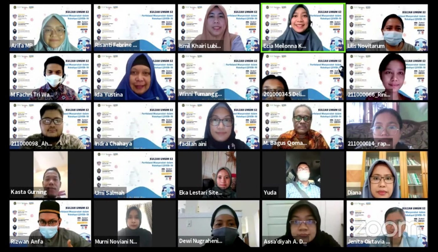 Kuliah Umum “Partisipasi Masyarakat dalam Vaksinasi Covid-19”