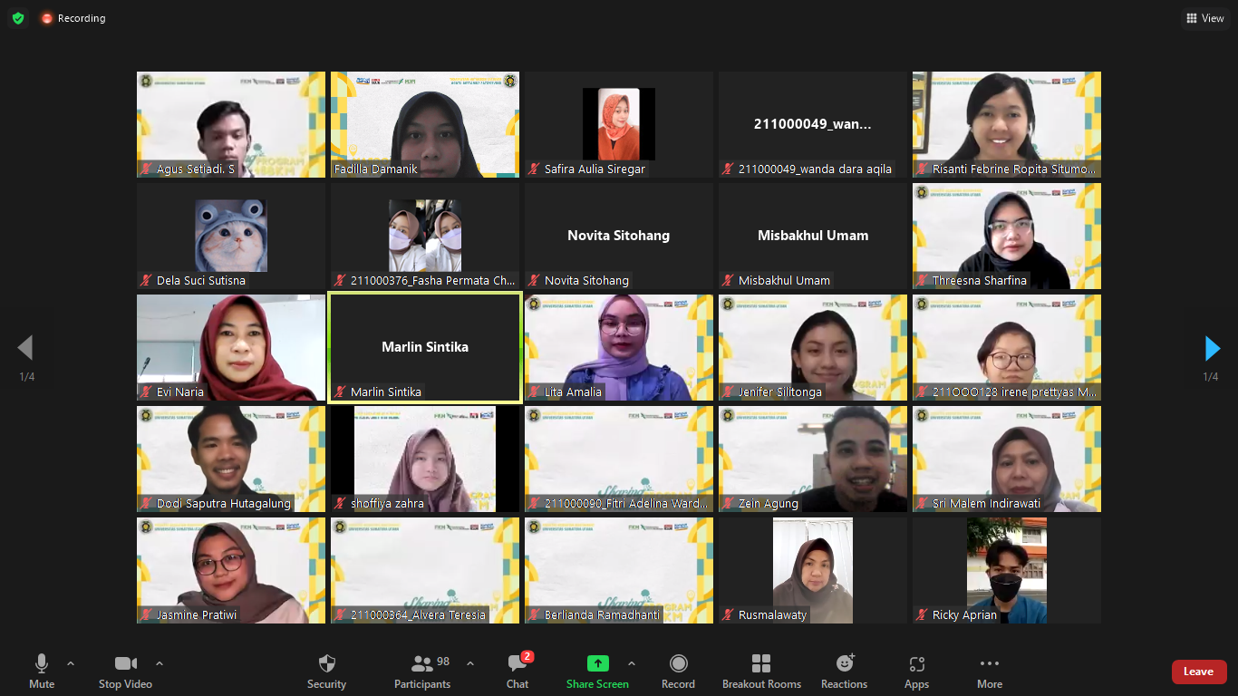 Sharing Session MBKM dengan Mahasiswa FKM USU