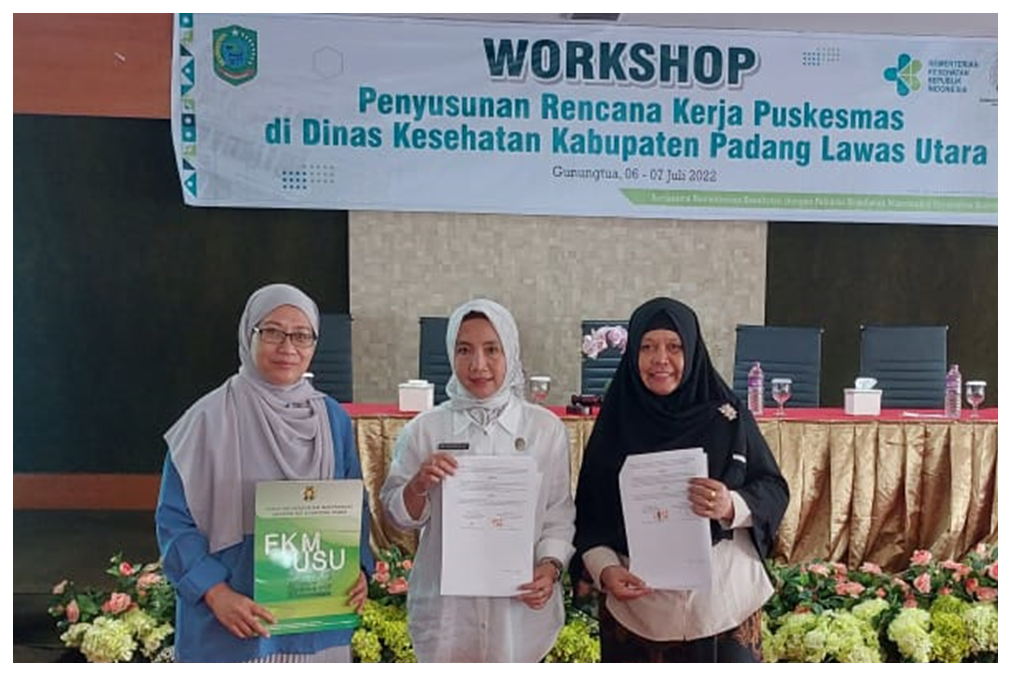 MoA FKM USU dengan Dinas Kesehatan Kabupaten Padang Lawas Utara, Kota Subulussalam, dan Kabupaten Aceh Utara