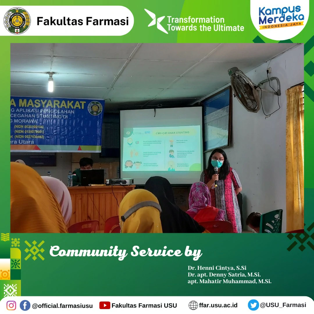USU Pharmacy Lecturers Conduct Socialization and Education in Buntu Bedimbar Village, Tanjung Morawa District