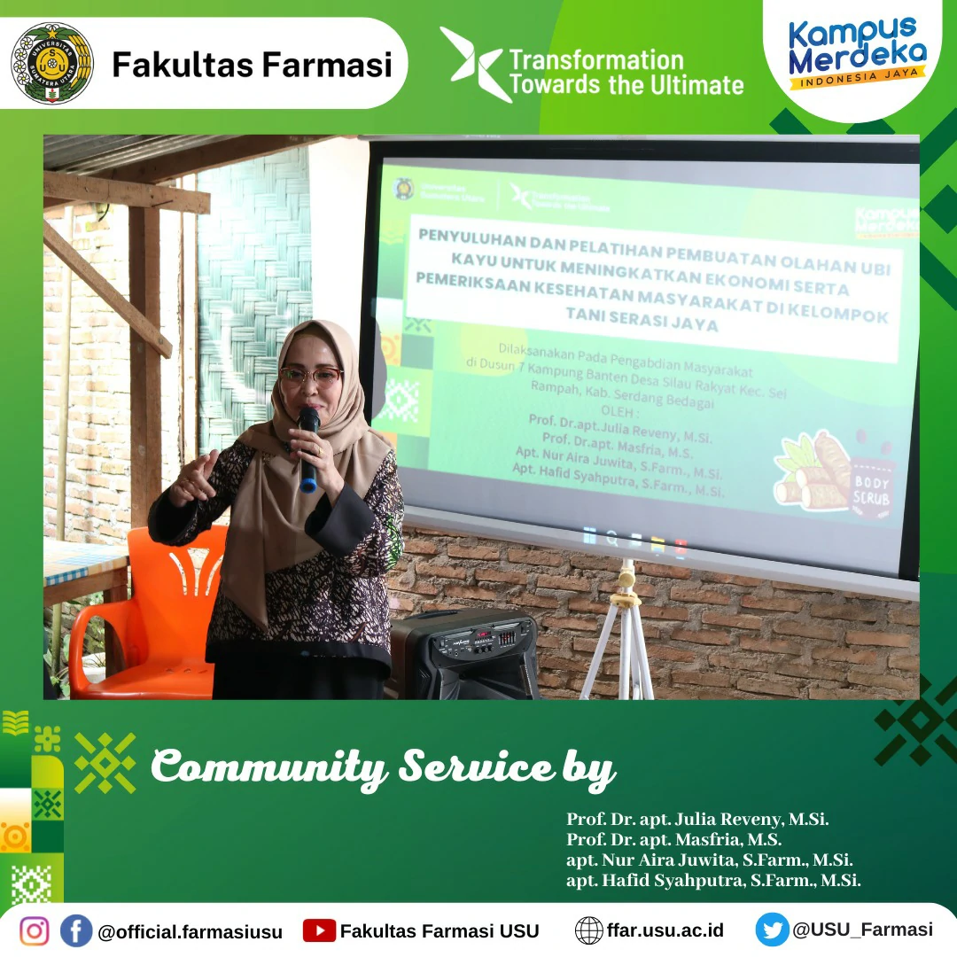 USU Pharmacy Lecturers Conduct Counseling and Training at Serasi Jaya Farmer Group, Silau Rakyat Village
