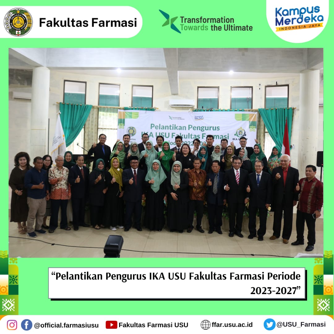 Inauguration of USU Faculty of Pharmacy IKA Management for the 2023-2027 period