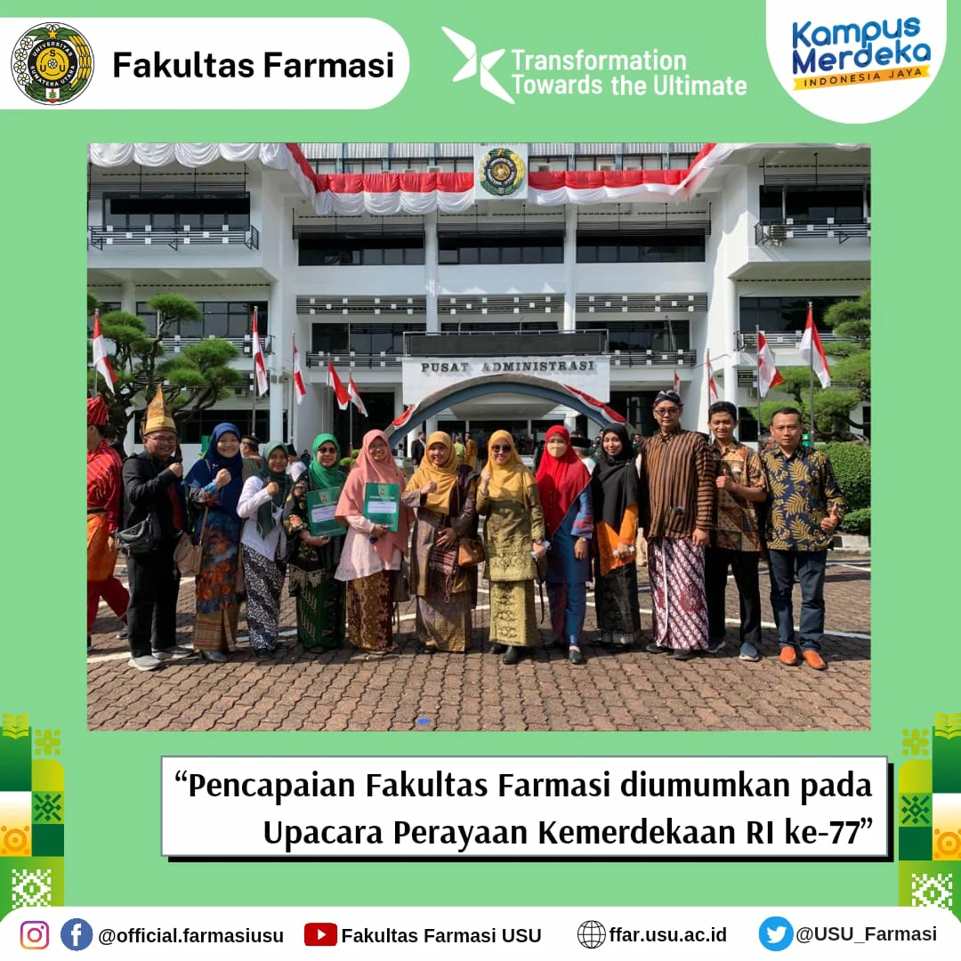 Faculty of Pharmacy Achievements Announced at the 77th Indonesian Independence Celebration Ceremony