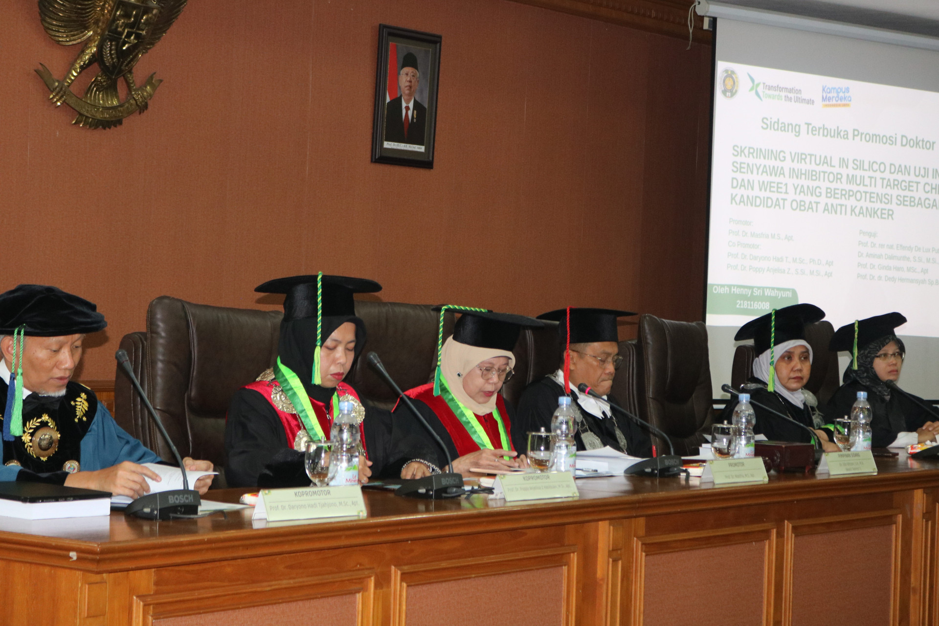 Doctoral Promotion Defense (Open Session) in the Doctoral Program in Pharmaceutical Sciences, Faculty of Pharmacy, Universitas Sumatera Utara