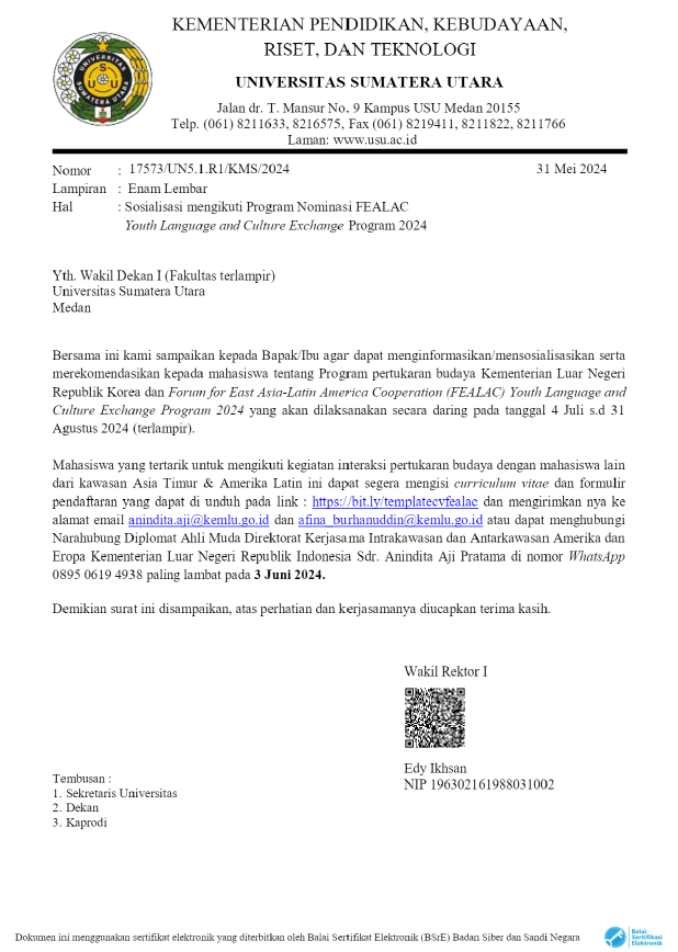 Sosialisasi Mengikuti Program Nominasi FEALAC