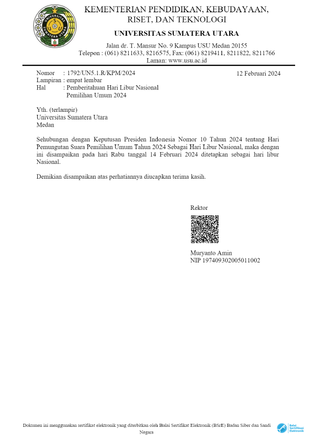Notification of National Holiday for the 2024 General Election