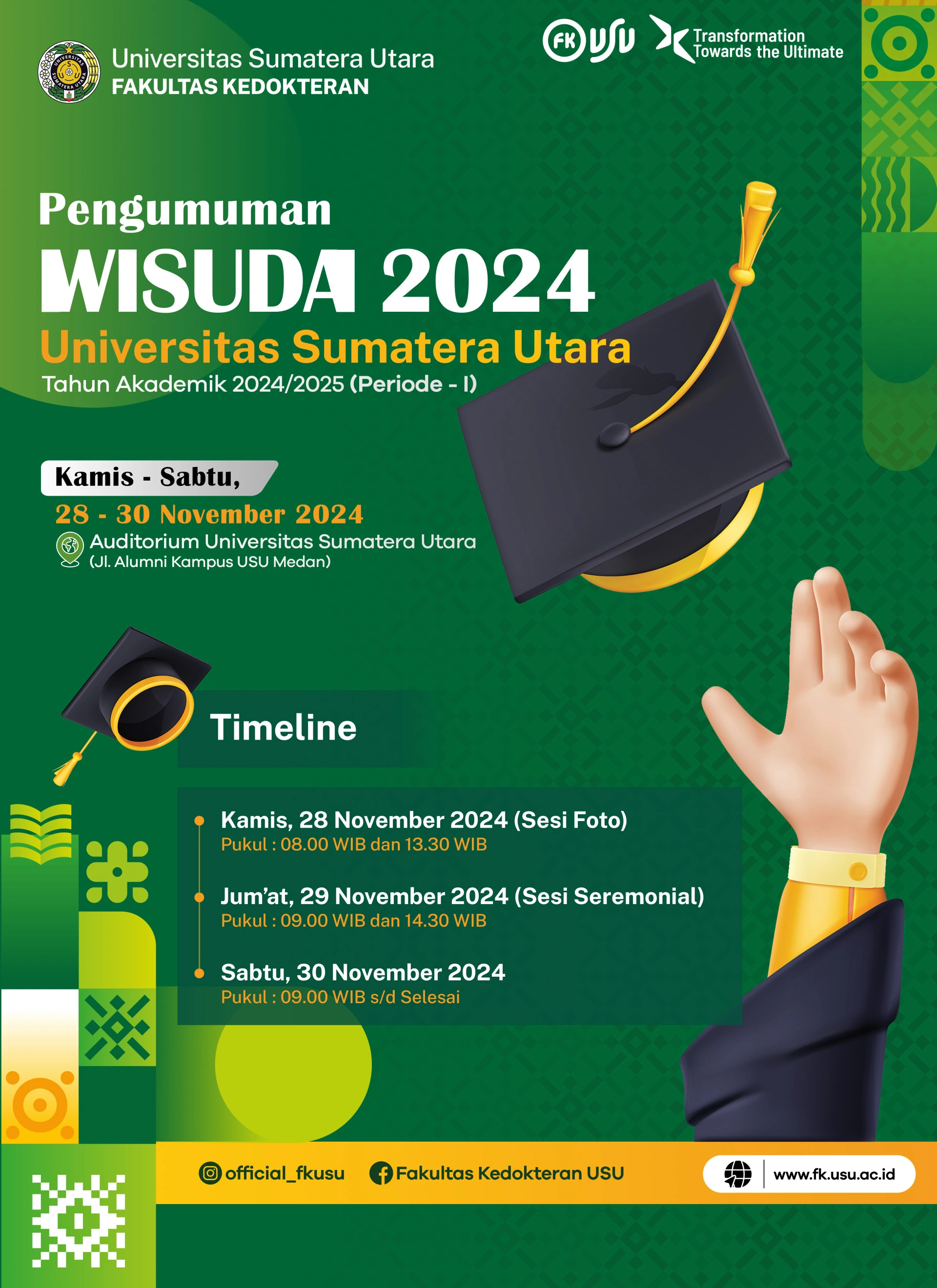 Pelaksanaan Wisuda Lulusan Universitas Sumatera Utara Periode I T.a ...