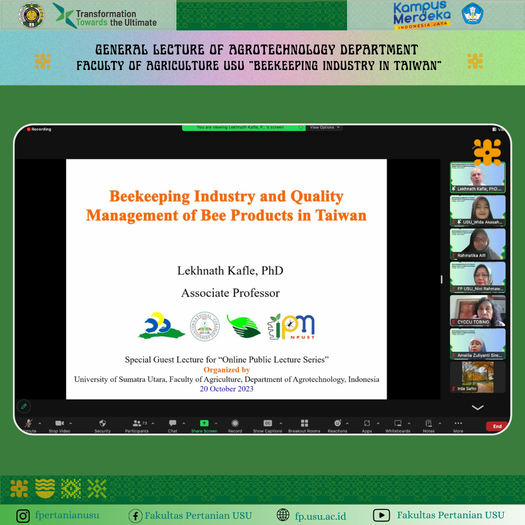 Guest Lecture "Beekeeping Industry in Taiwan"