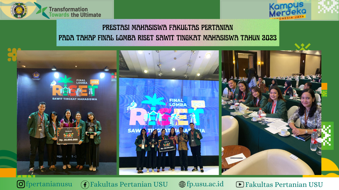 Achievements of USU Faculty of Agriculture Students in the Final of the Student Level Palm Oil Research Competition in 2023