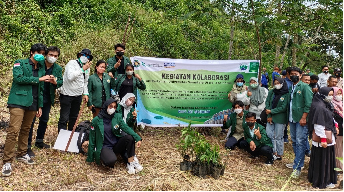 Tree Planting Collaboration and MoA Signing between Faculty of Agriculture, Universitas Sumatera and Wampu Watershed Forum of North Sumatra