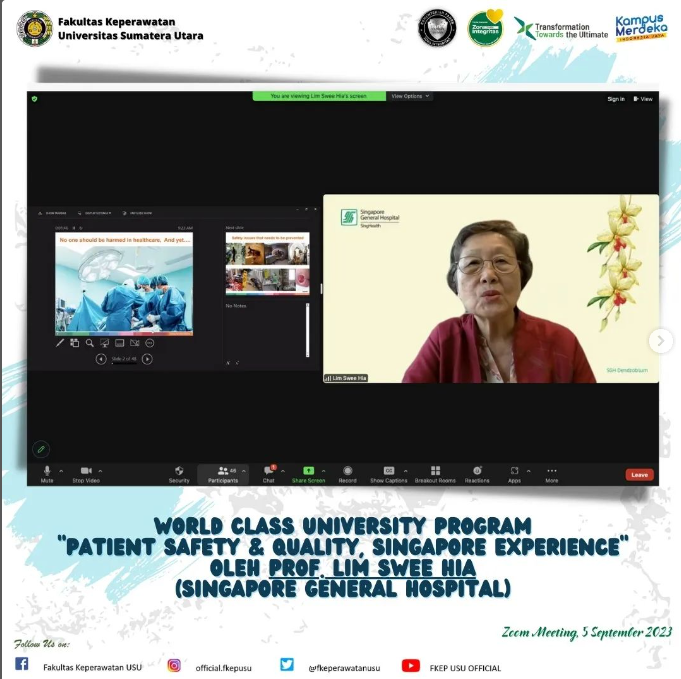 World Class University Program  "Patient Safety & Quality, Singapore Experience" oleh Prof. Lim Swee Hia (Singapore General Hospital)