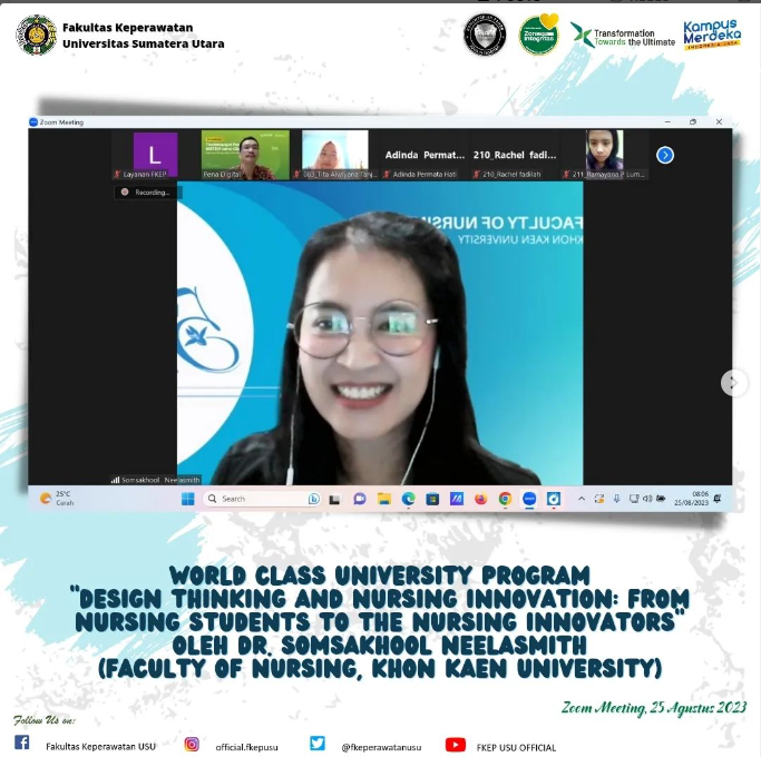 World Class University Program "Design Thinking and Nursing Innovation: From Nursing Students to the Nursing Innovators" by Dr. Somsakhool Neelasmith (Faculty of Nursing, Khon Kaen University)