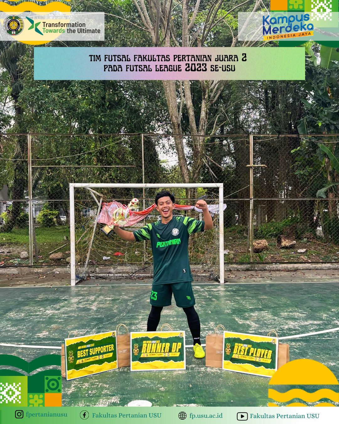 Futsal Team of Faculty of Agriculture Won 2nd Place in USU Futsal League 2023