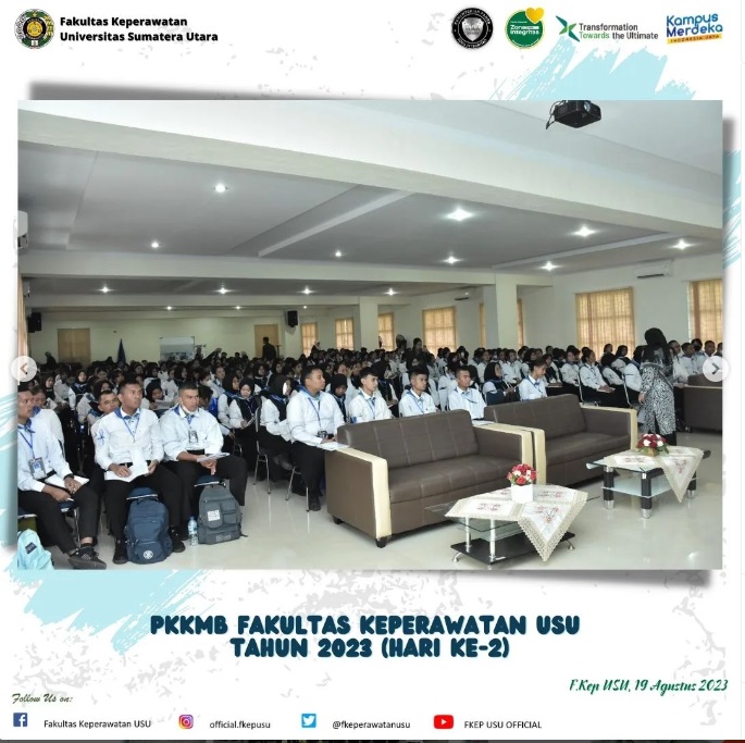 Introduction to Campus Life for New Students (PKKMB) Faculty of Nursing, Universitas Sumatera Utara Year 2023 (Day 2)