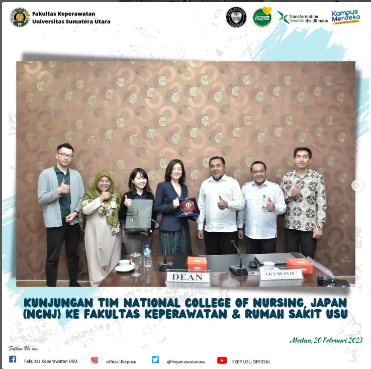 Visit of the National College of Nursing, Japan (NCNJ) Team to the Faculty of Nursing & Hospital of the Universitas Sumatera Utara