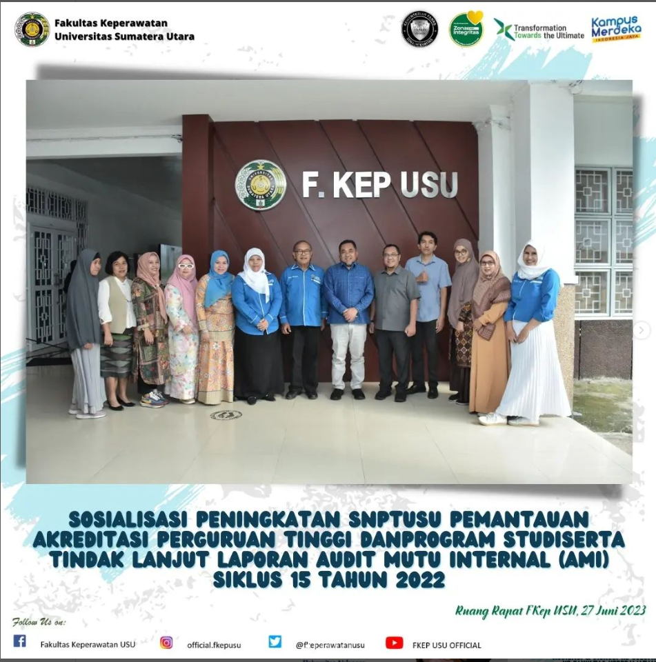 Socialization on Improving USU's SNPT, Monitoring Accreditation of Universities and Study Programs, and Follow-Up on Internal Quality Audit (AMI) Cycle 15 of 2022