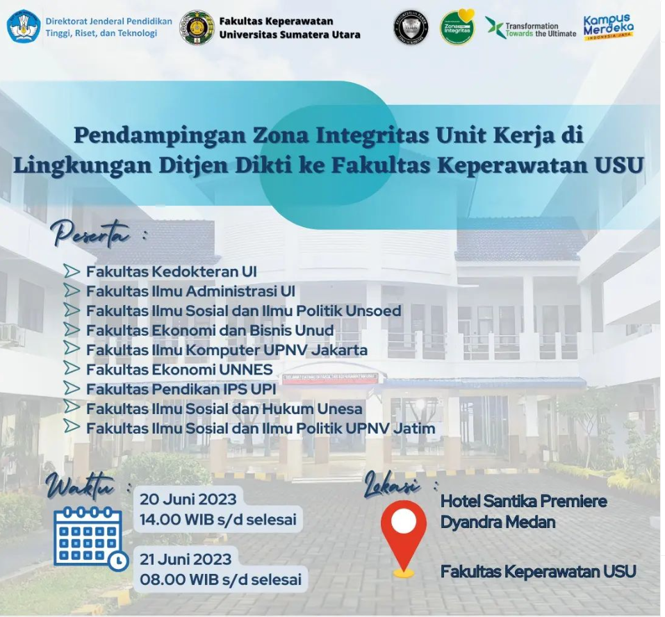 Support for Integrity Zone at Universitas Sumatera Utara's Faculty of Nursing