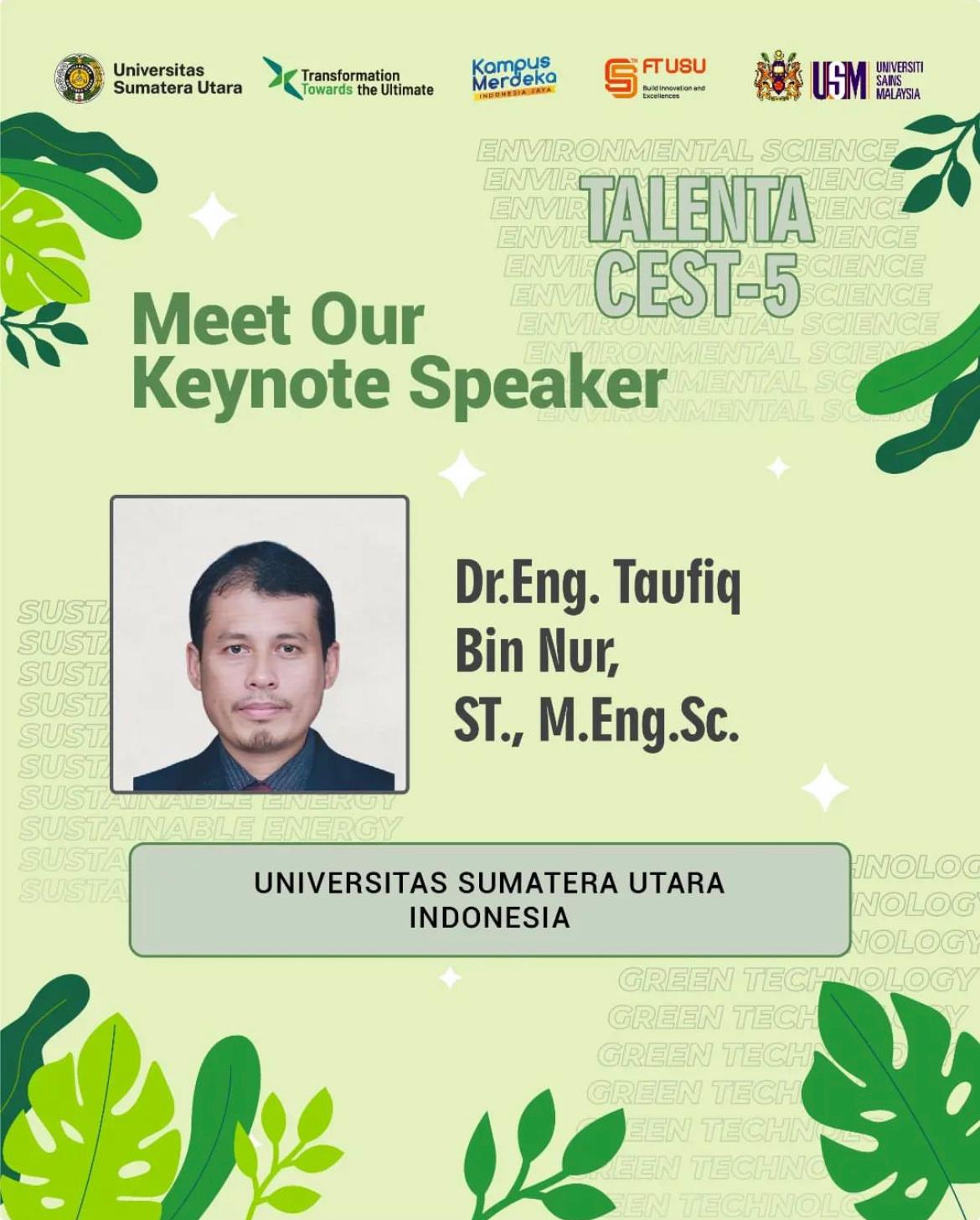 Keynote Speaker for TALENTA CEST-5