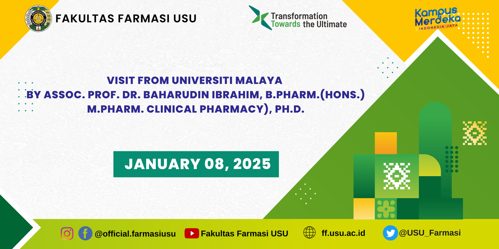 Visit from Universiti Malaya by Assoc. Prof. Dr. Baharudin Ibrahim, B.Pharm.(Hons.) M.Pharm. Clinical Pharmacy, Ph.D.