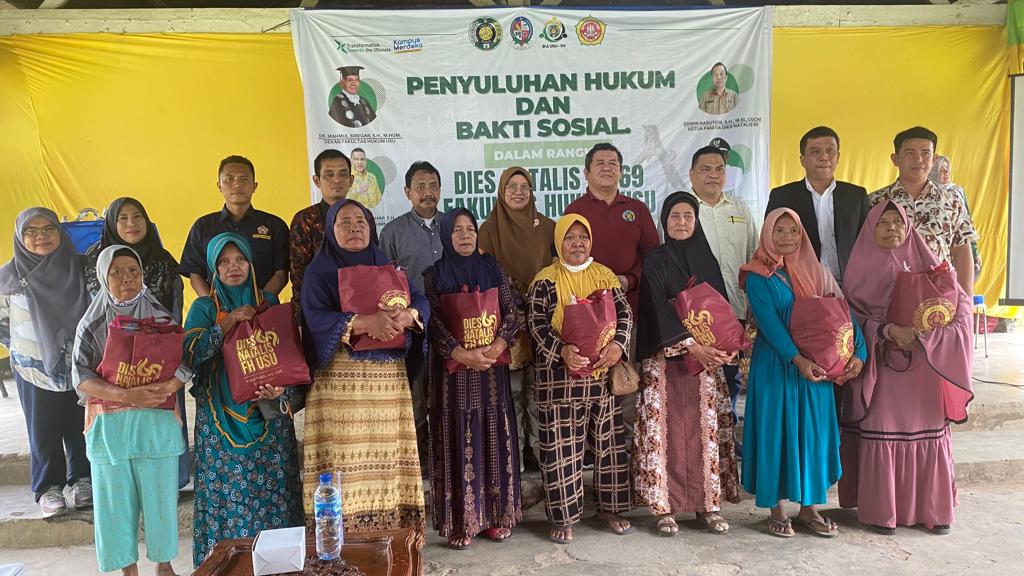 Penyuluhan Hukum Dan Bakti Sosial Dalam Rangka Dies Natalis Ke-69 Fakultas Hukum USU
