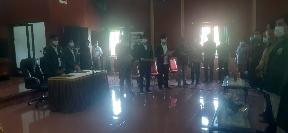 Pelantikan Majelis Permusyawaratan Mahasiswa Fakultas Hukum USU (MPM FH-USU) dan Pemerintahan Mahasiswa FH USU (PEMA FH-USU) Periode 2021-2022
