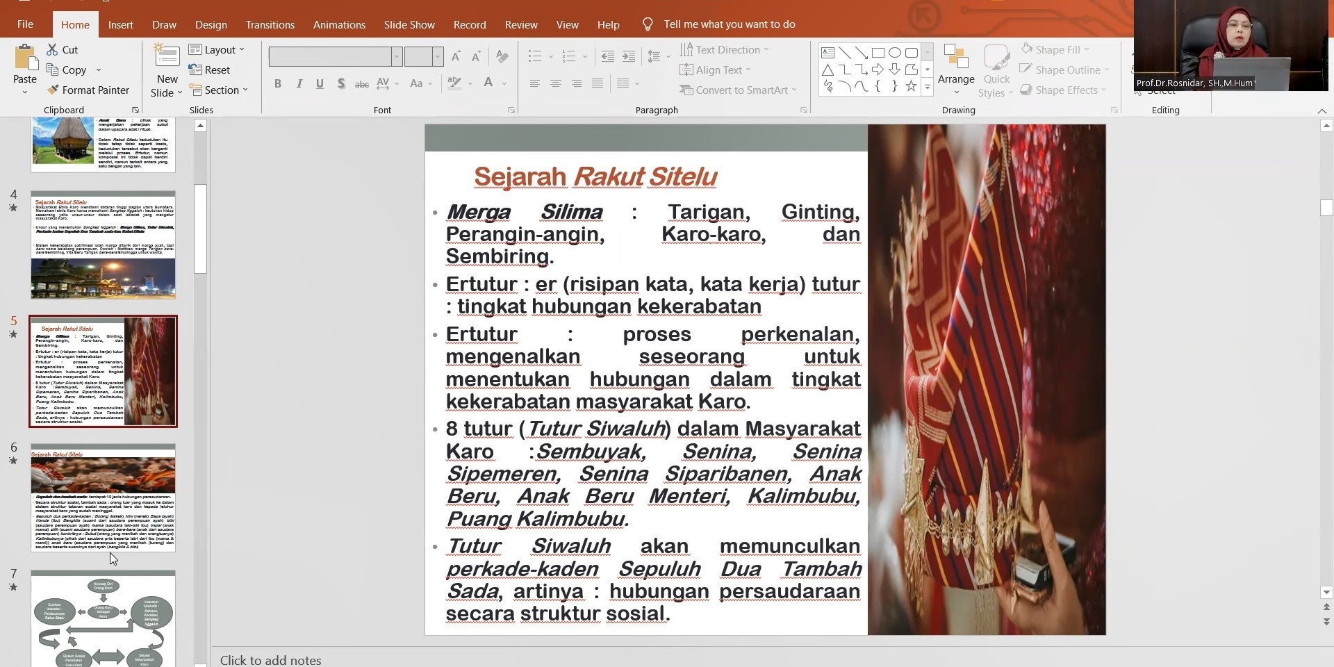Sesi ke-5 Kegiatan Summer Course Program 2022 Fakultas Hukum USU, Prof. Rosnidar: “Rakut Sitelu and Civil Case”