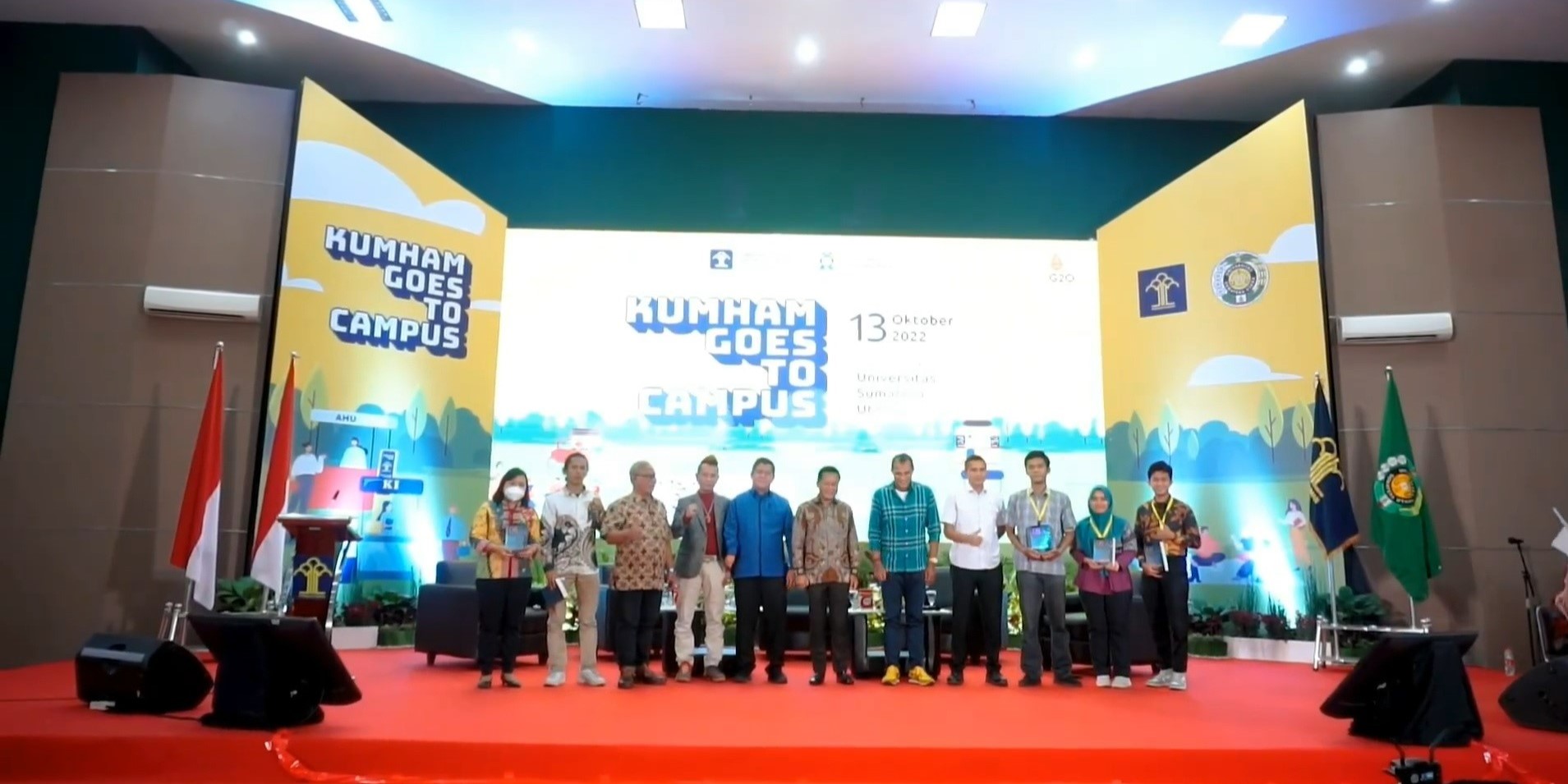 Kumham Goes to Campus sukses terselenggara atas dukungan FH USU dan IKA FH USU berkerja sama dengan Kemenkumham