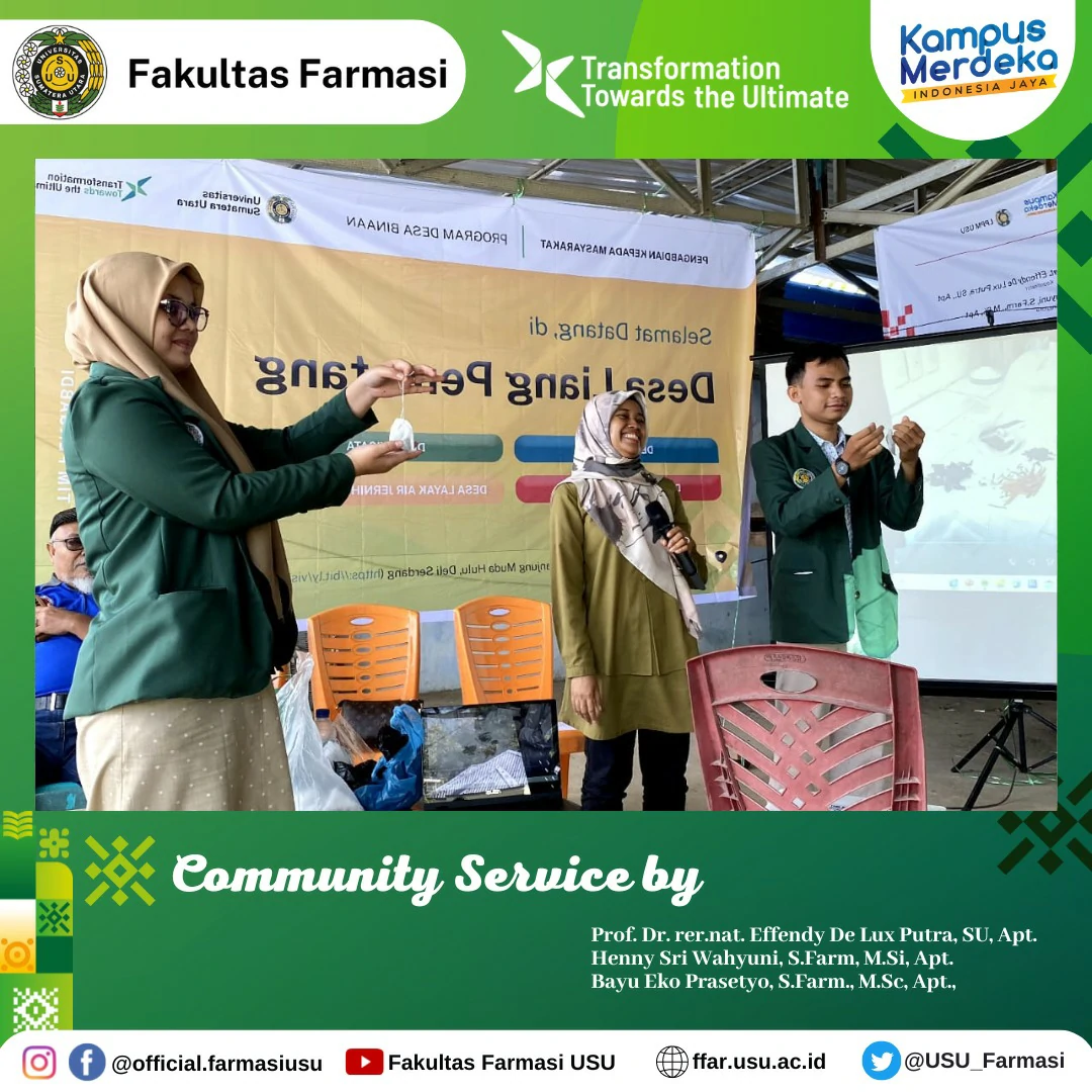Dosen Farmasi USU Edukasi Masyarakat dalam Pengolahan Simplisia Tanaman Obat di Desa Liang Pematang