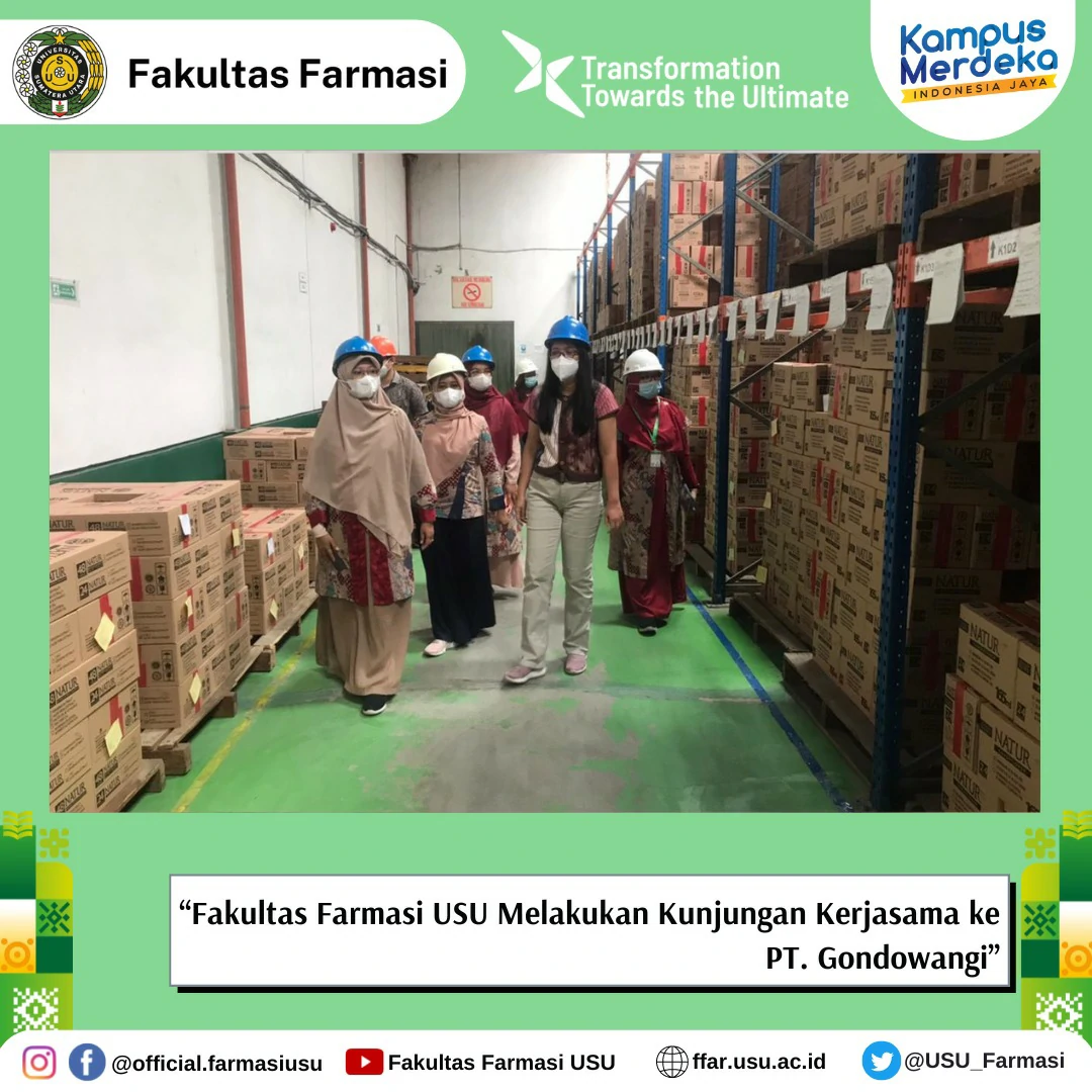 Fakultas Farmasi USU Lakukan Kunjungan Kerja Sama ke PT. Gondowangi